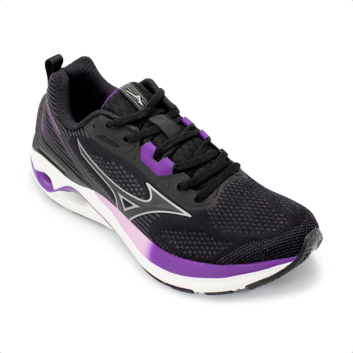 Tênis Mizuno Feminino Wave Dynasty 7 Corrida Preto/Roxo 2