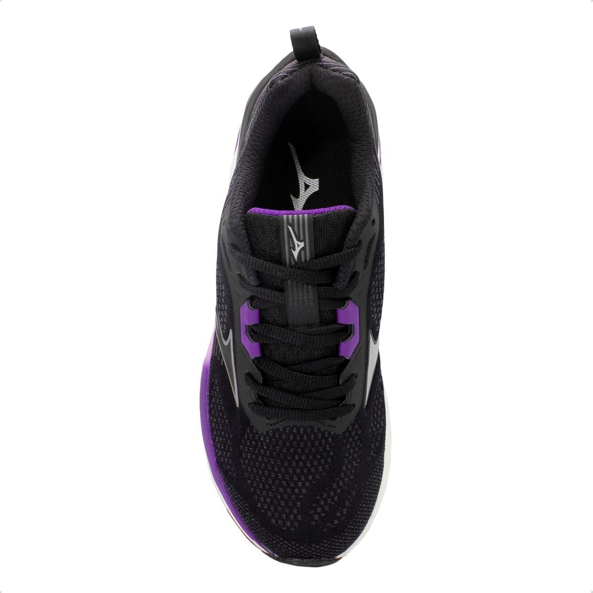 Tênis Mizuno Feminino Wave Dynasty 7 Corrida Preto/Roxo 3