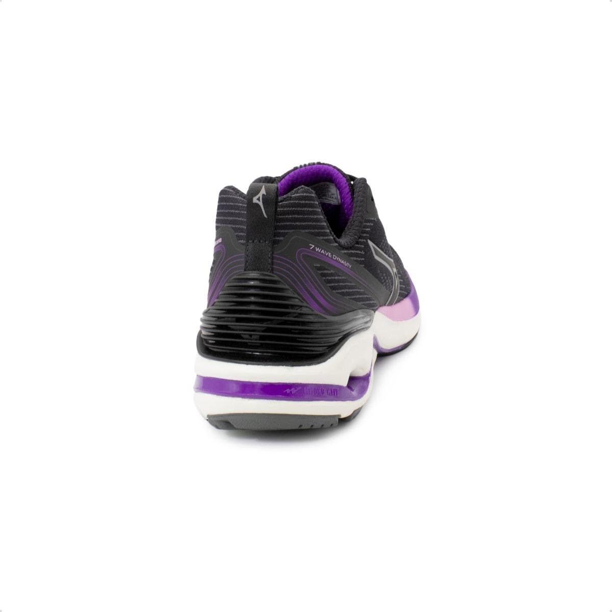 Tênis Mizuno Feminino Wave Dynasty 7 Corrida Preto/Roxo 4