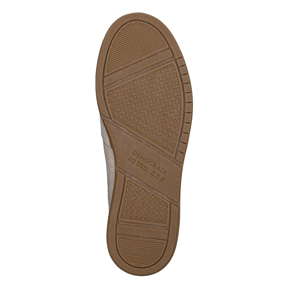 Tênis de Couro Democrata Feminino Olivia 657102 Bege 4