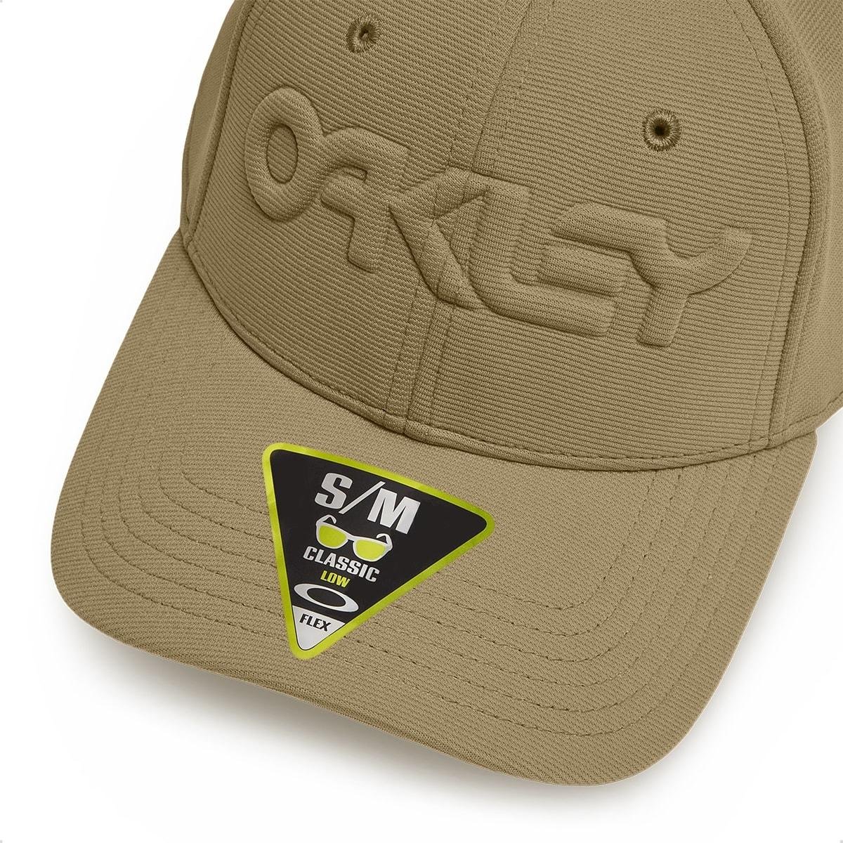 Boné Oakley 6 Panel Stretch Hat Embossed Cáqui 3