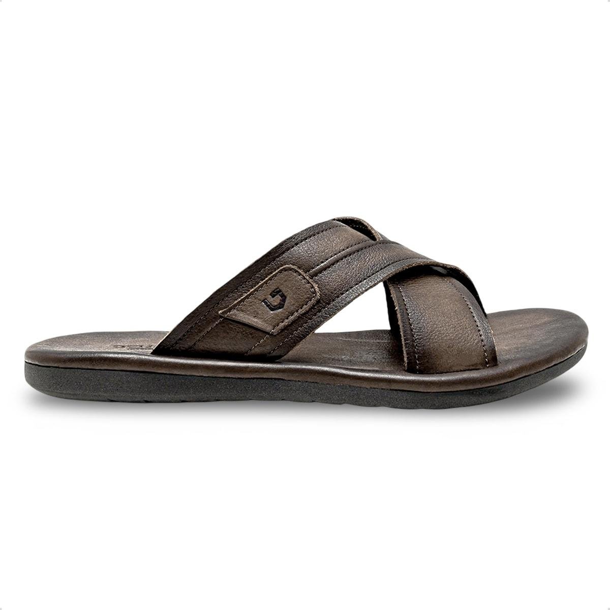 Sandália de Couro Democrata Masculina Easy Zion