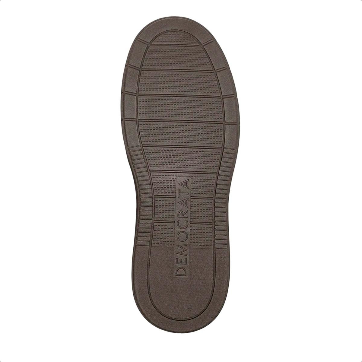 Bota de Couro Democrata Masculina Grid 240001 Marrom Claro 4