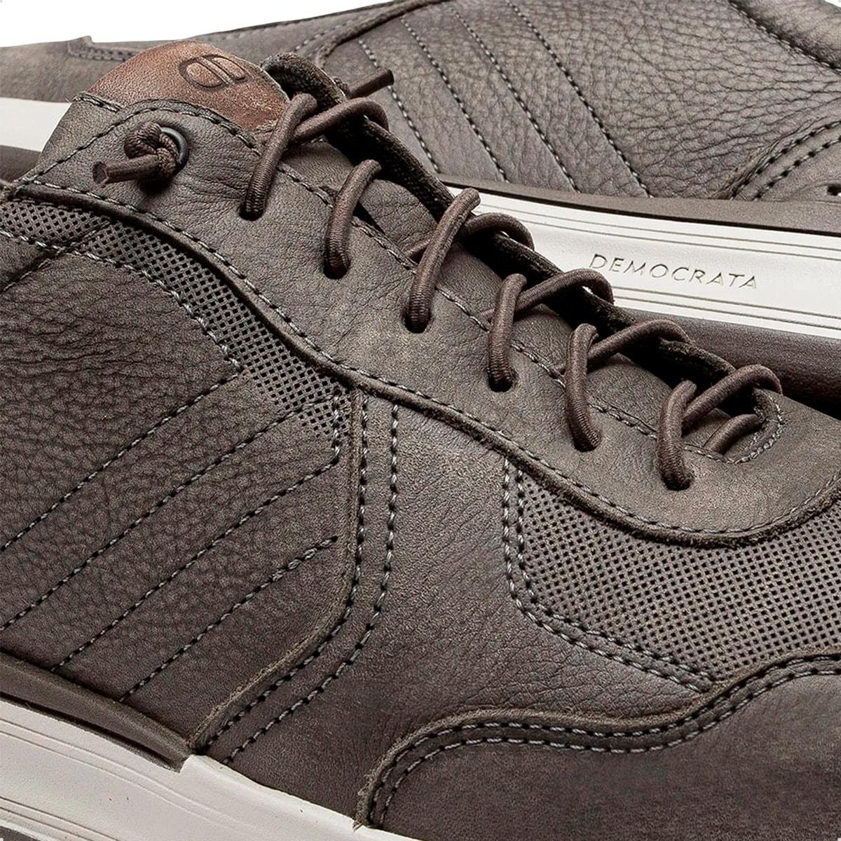 Tênis de Couro Democrata Masculino Mark Hi-Soft 32 662101 Taupe 3