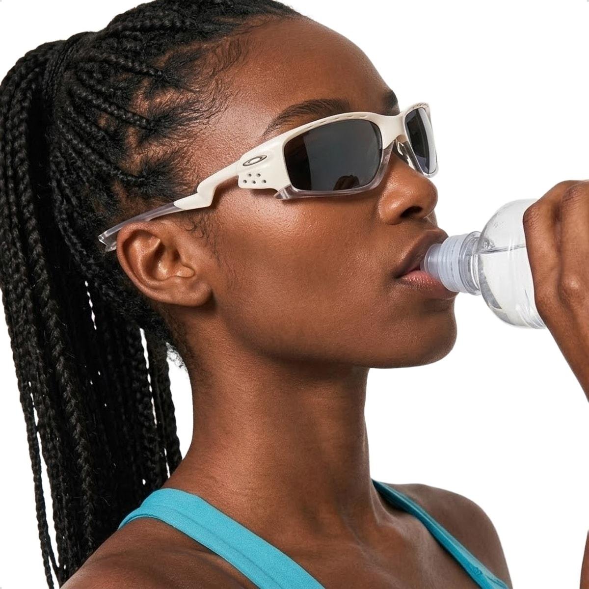 Óculos de Sol Oakley Unissex Plantaris SQ Prizm Grey Branco/Preto 3