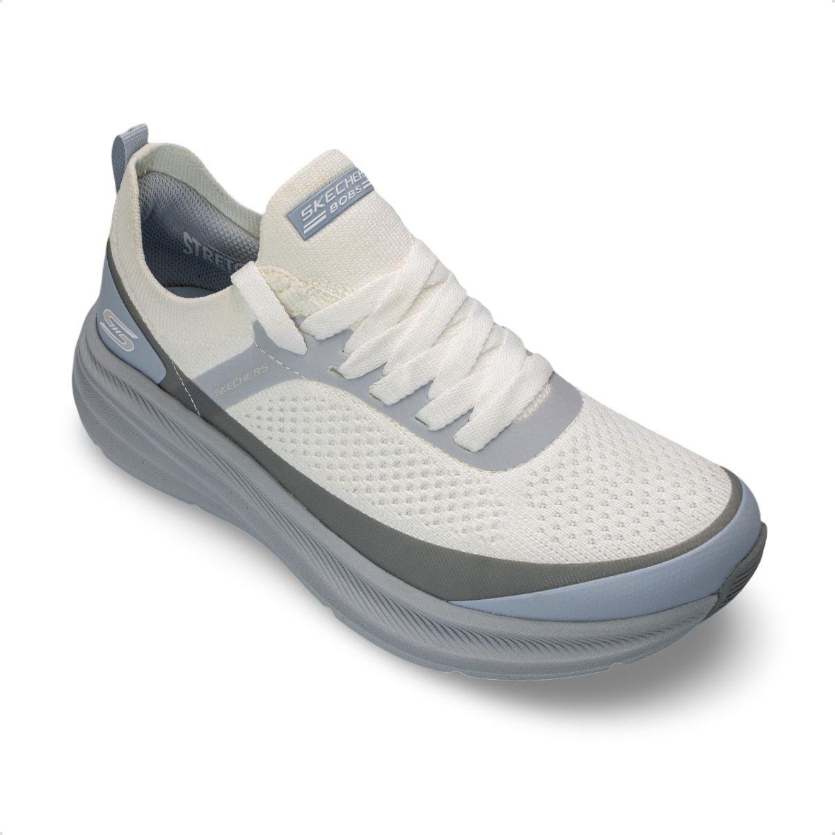 Tênis Skechers Feminino Bobs Skillz - Too Vital Branco/Azul 2
