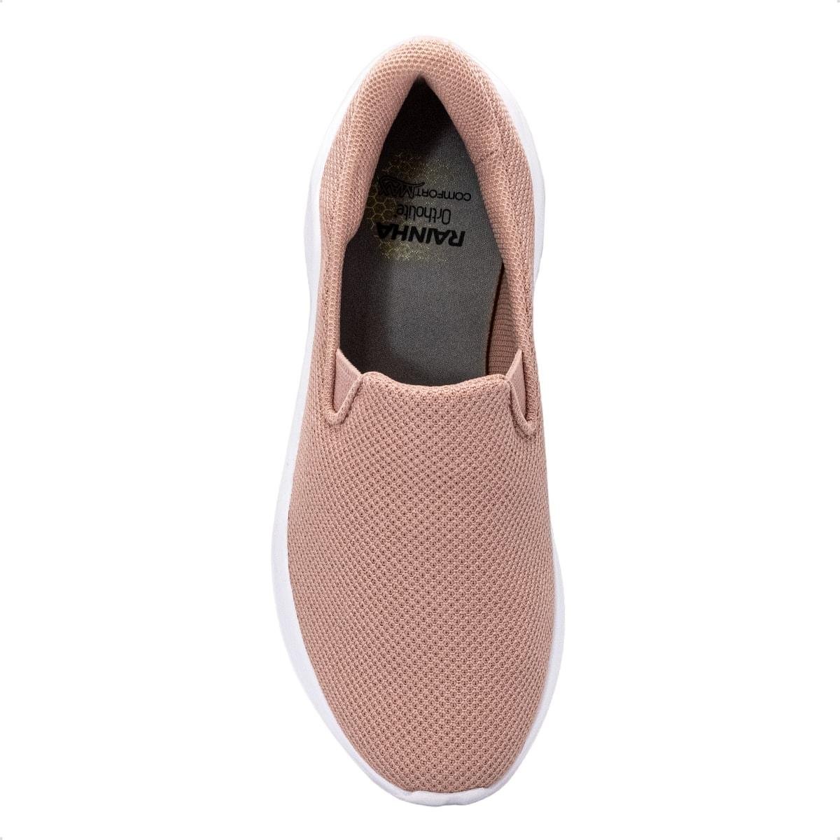 Tênis Rainha Feminino Slip On Dream V Rosa Antigo 3
