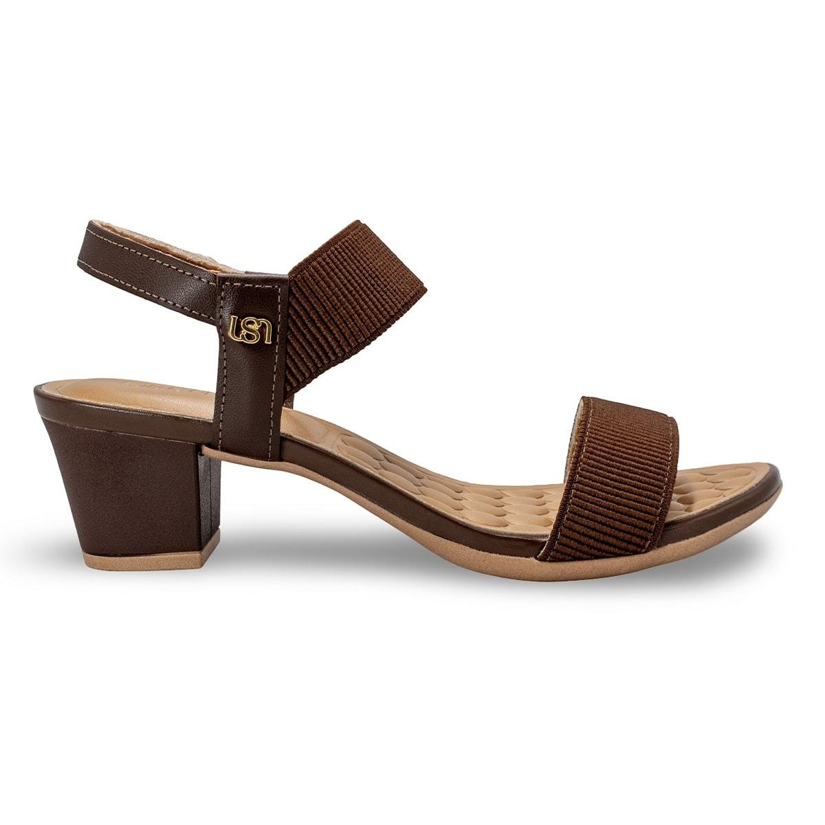 Sandália Usaflex Feminina com Elástico Salto Bloco UD28005