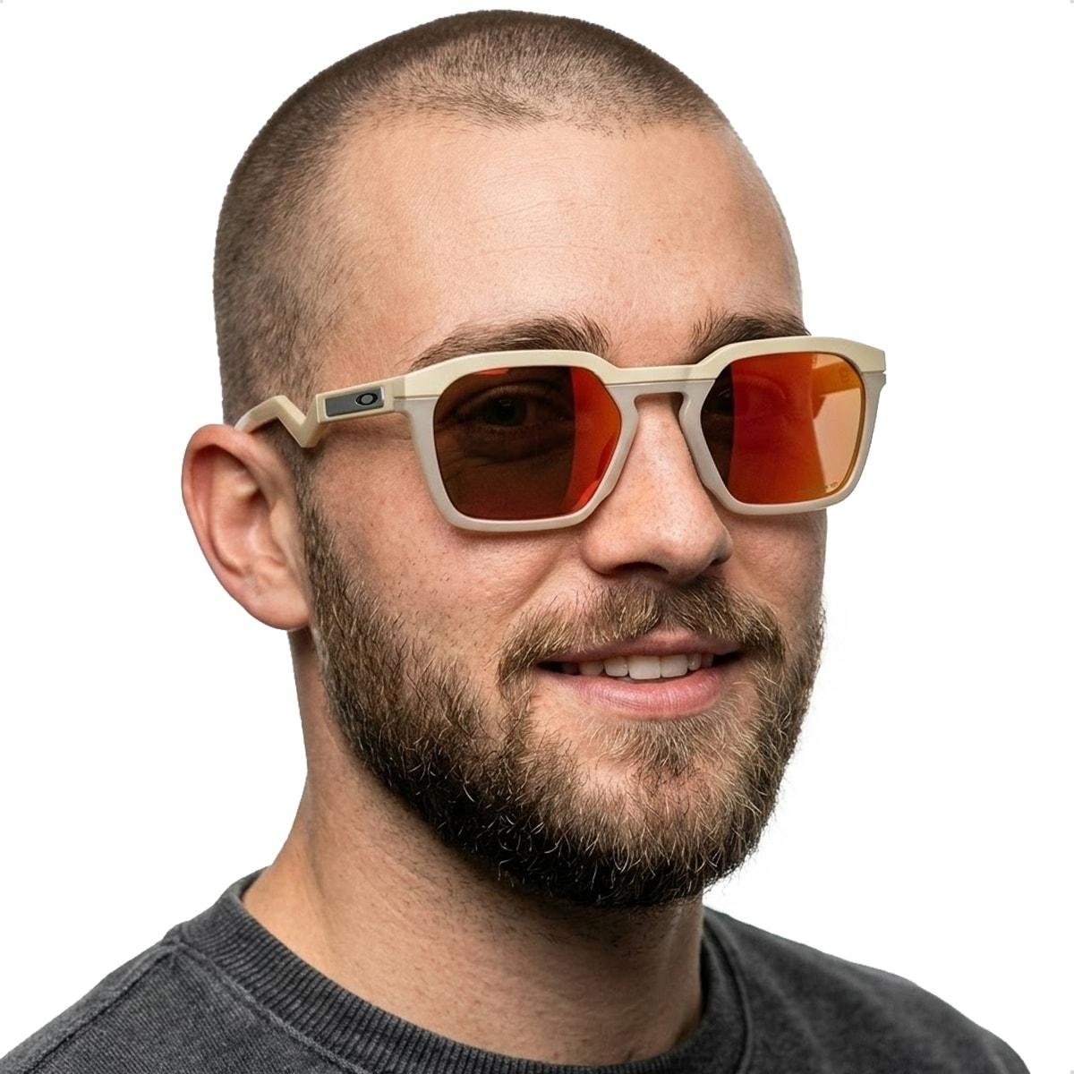 Óculos de Sol Oakley Unissex HSTN SQ Prizm Ruby Polarized Bege/Laranja 3