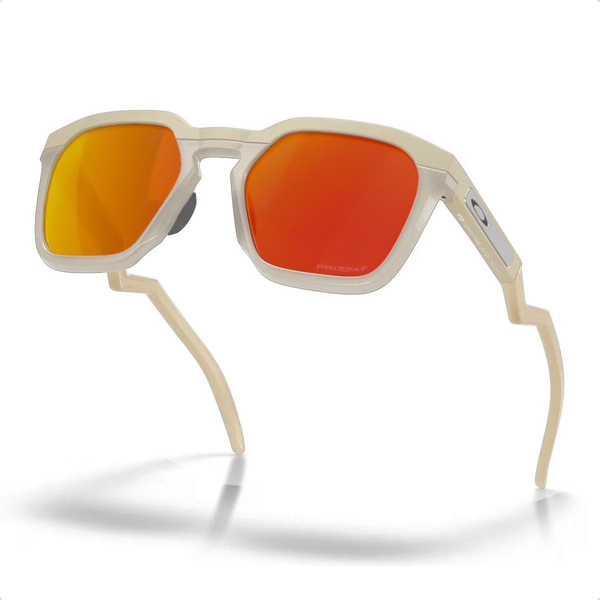 Óculos de Sol Oakley Unissex HSTN SQ Prizm Ruby Polarized Bege/Laranja 5