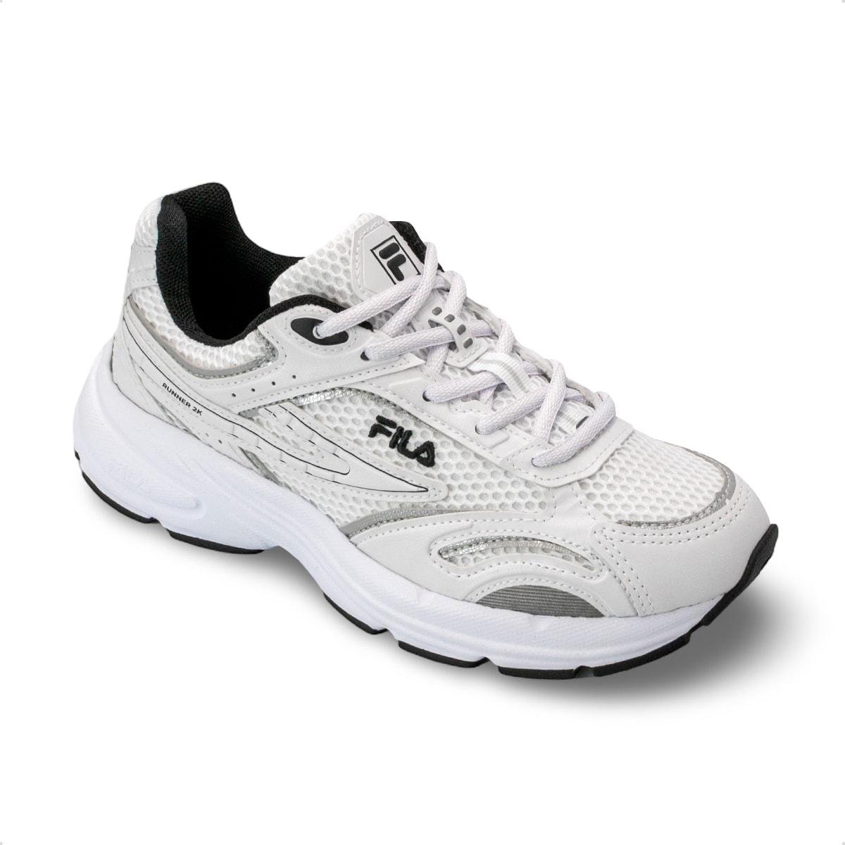 Tênis Fila Feminino Runner 2K Casual Branco/Preto 2