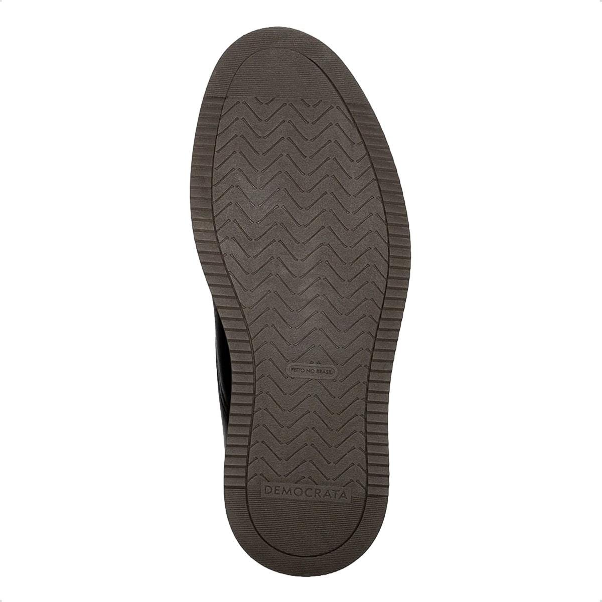 Sapato de Couro Democrata Masculino Durant 596101 Preto 4