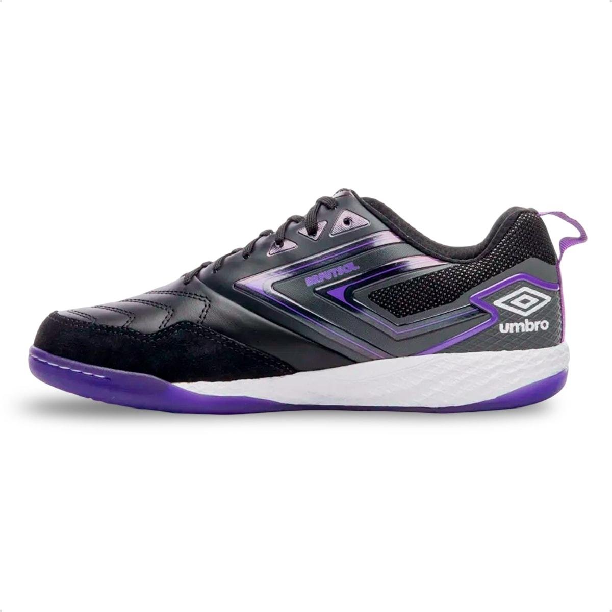 Chuteira Futsal Umbro Pro 5 Bump Billy Brfutsal Preto/Roxo 3