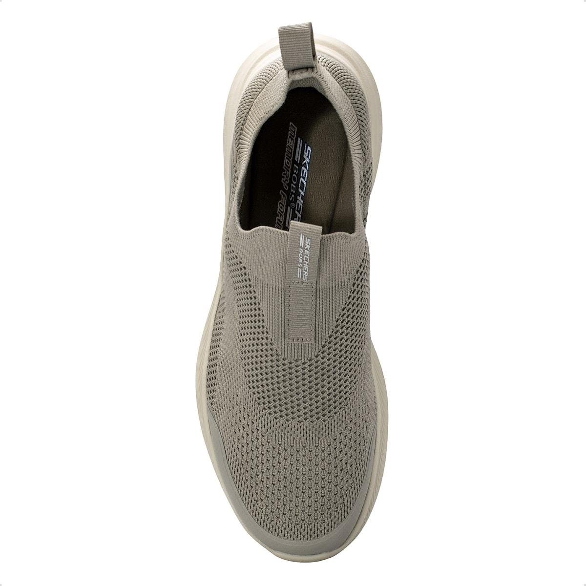 Tênis Skechers Masculino Slip on Bobs Moda Flex Broad Acre Cinza 3