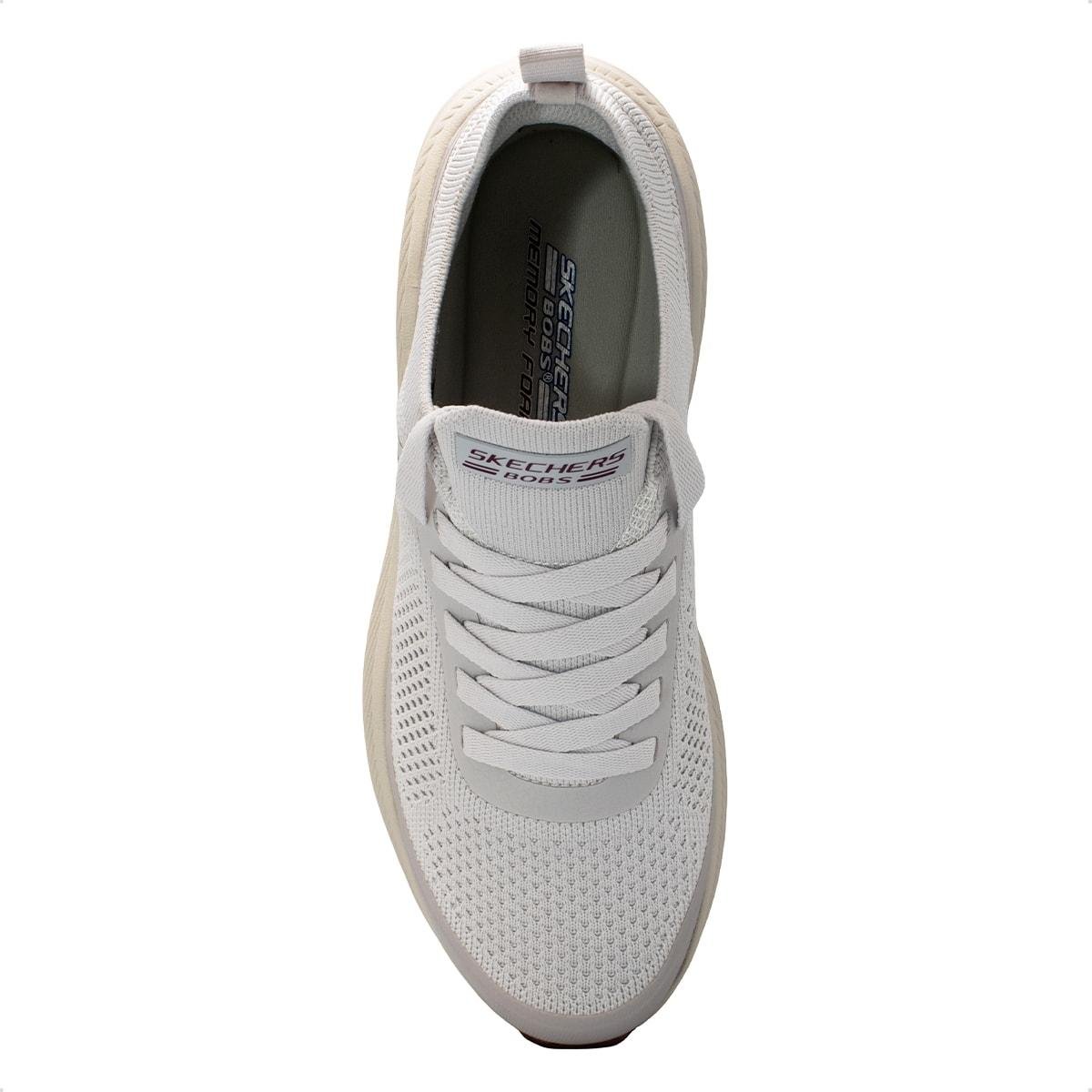 Tênis Skechers Masculino Bobs Sport Skillz Fully Vital Cinza Claro 3