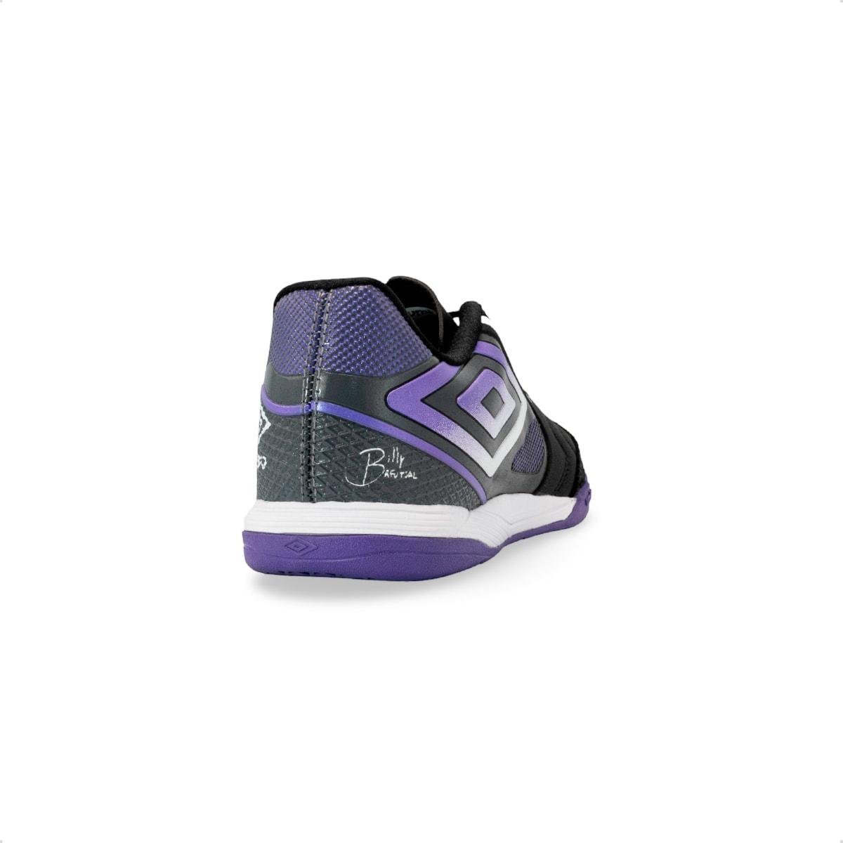 Chuteira Futsal Umbro Pro 5 Bump Club Billy Brfutsal Preto/Roxo 5