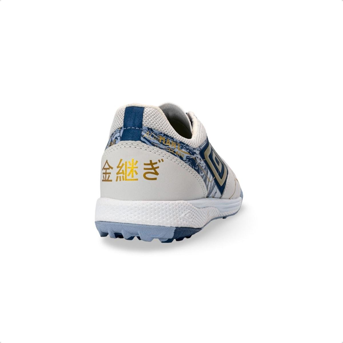Chuteira Society Umbro Adamant Master Class Pro Bump Kintsugi Branco/Azul 5
