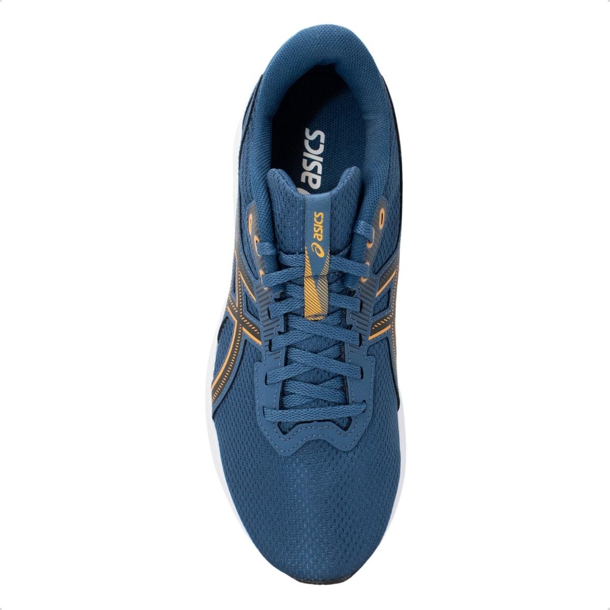 Tênis Asics Masculino Raiden 5 Corrida Azul/Laranja 3
