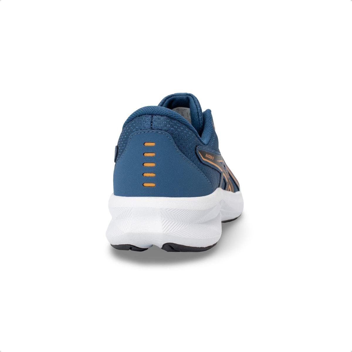 Tênis Asics Masculino Raiden 5 Corrida Azul/Laranja 4