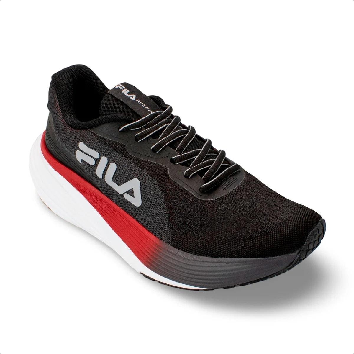Tênis Fila Masculino Agile Corrida Preto/Vermelho 2