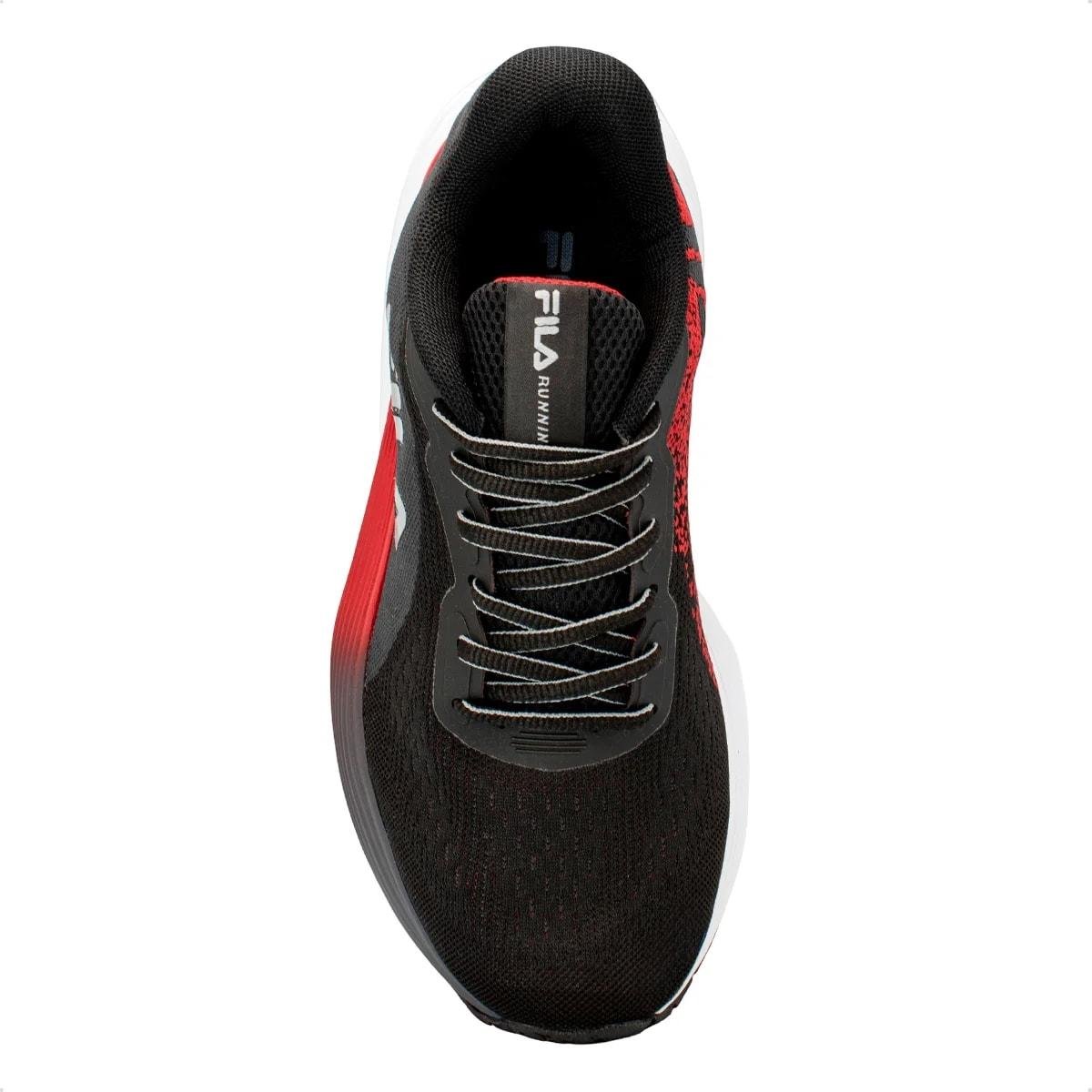 Tênis Fila Masculino Agile Corrida Preto/Vermelho 3