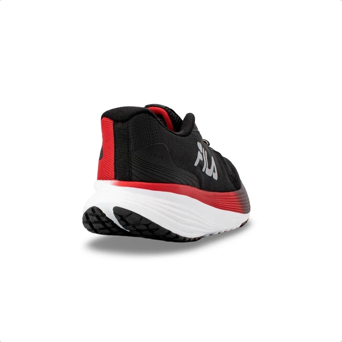 Tênis Fila Masculino Agile Corrida Preto/Vermelho 4