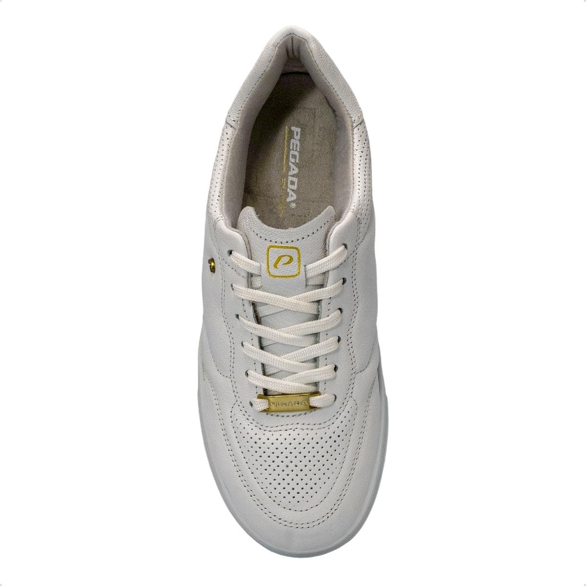 Tênis Pegada Feminino em Couro 211164 Branco 3