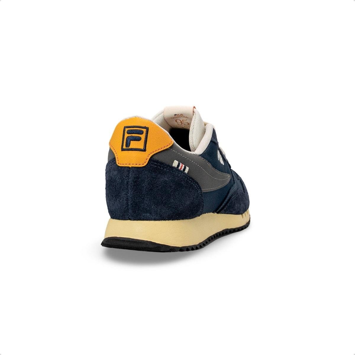 Tênis Fila Masculino Euro Jogger Vintage Azul Marinho/Amarelo 5