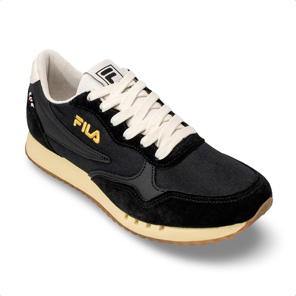 Tênis Fila Masculino Euro Jogger Vintage Preto/Bege 2