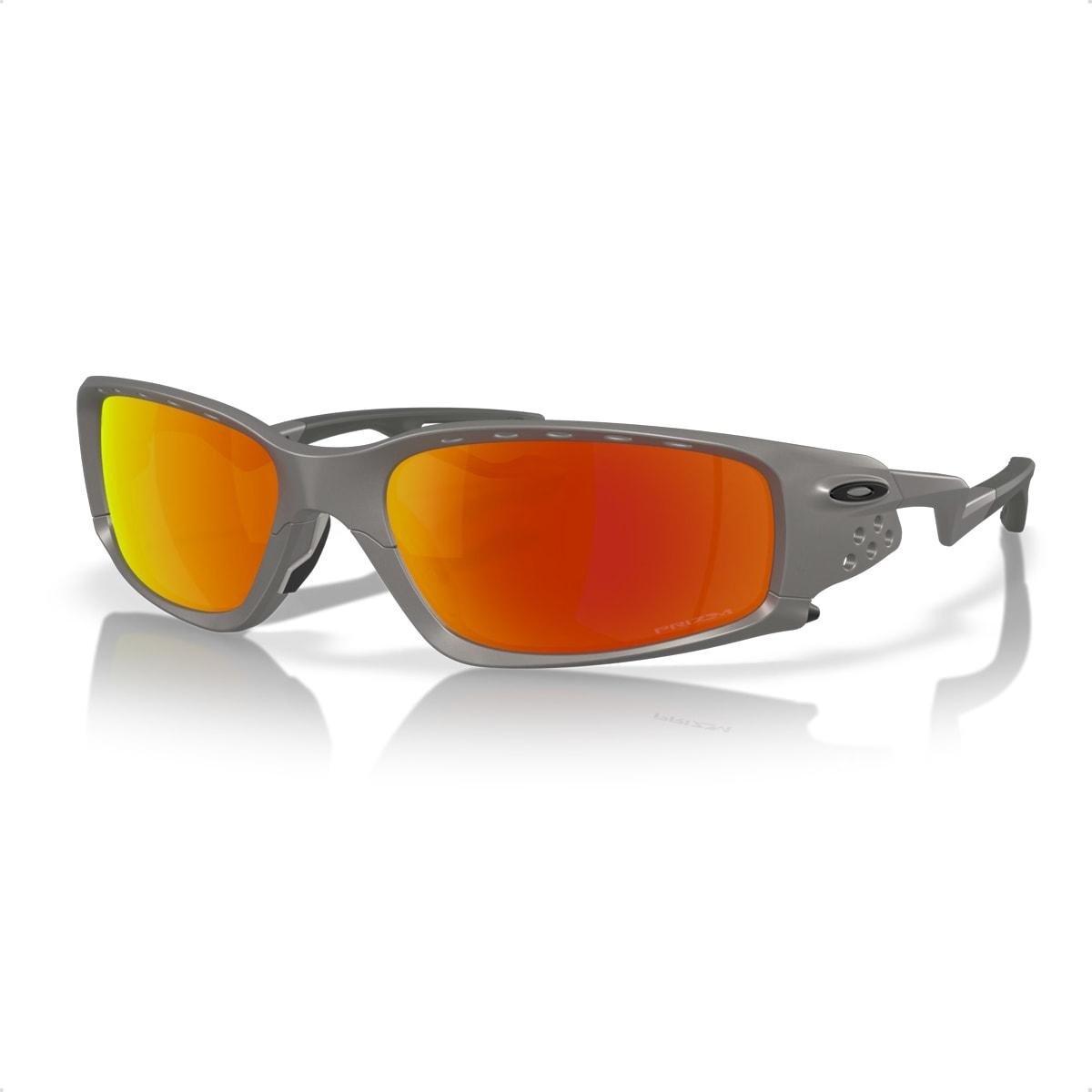 Óculos de Sol Oakley Unissex Plantaris SQ Prizm Ruby Grafite/Laranja 2
