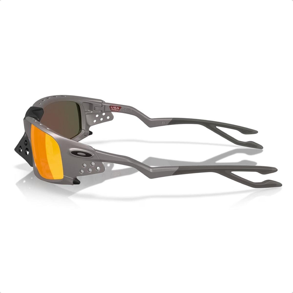 Óculos de Sol Oakley Unissex Plantaris SQ Prizm Ruby Grafite/Laranja 4