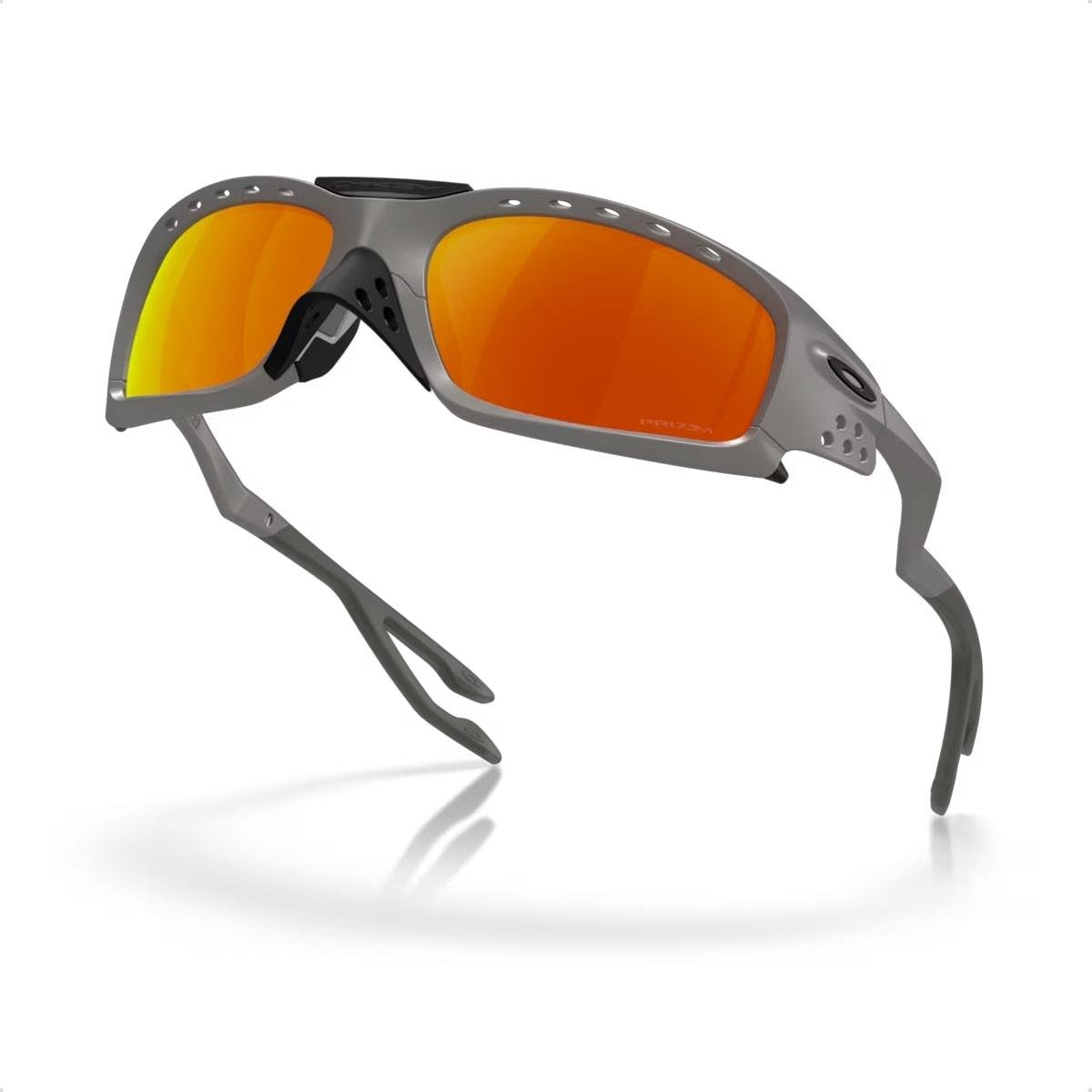 Óculos de Sol Oakley Unissex Plantaris SQ Prizm Ruby Grafite/Laranja 5