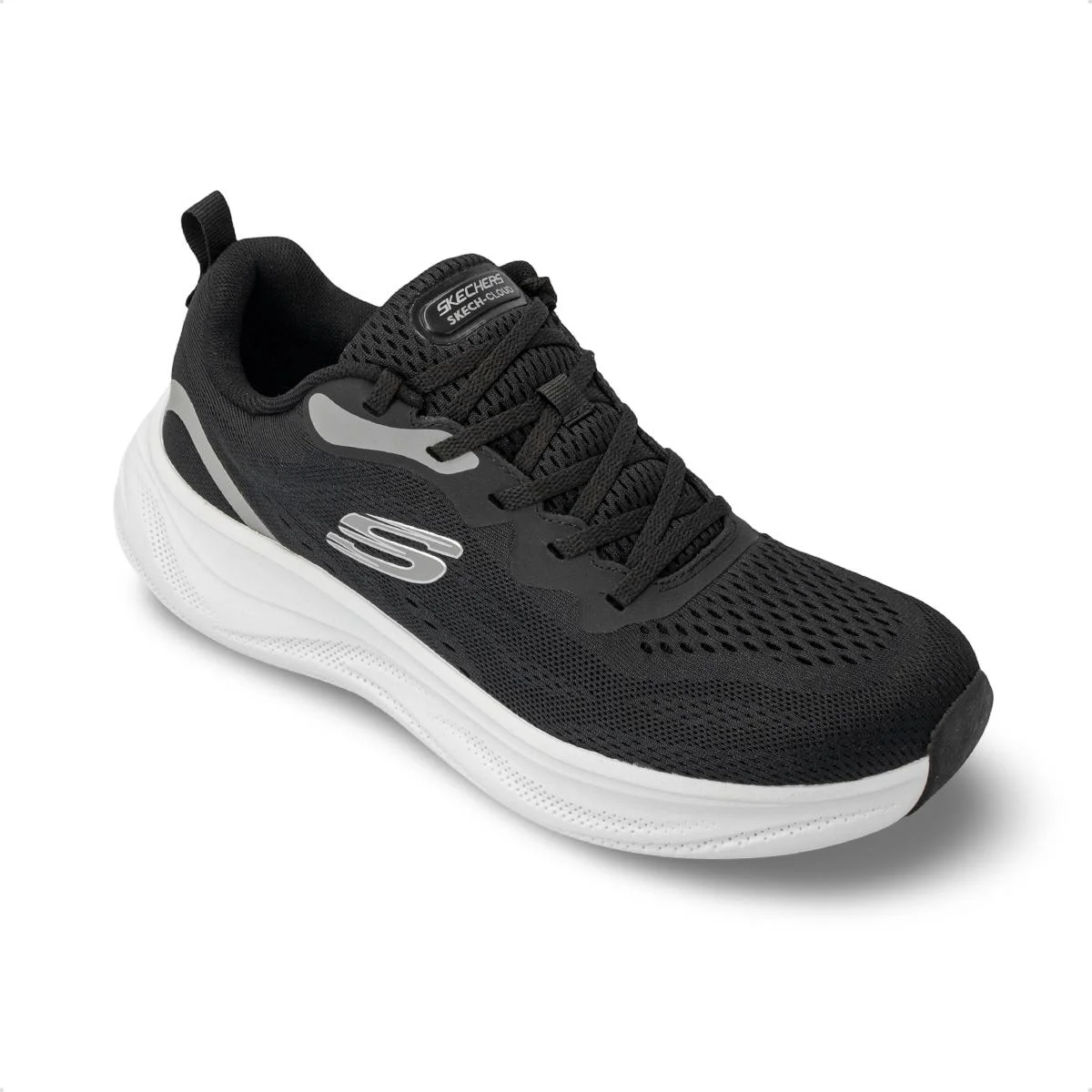 Tênis Skechers Masculino Skech Cloud Gentle Glow Preto/Cinza 2
