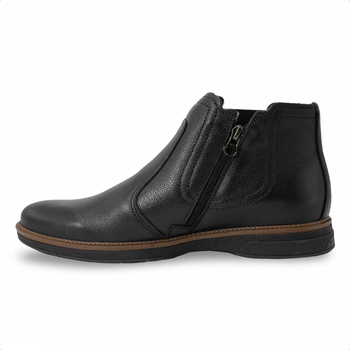 Bota Pegada Masculina Cardiff em Couro 126754 Preto 4