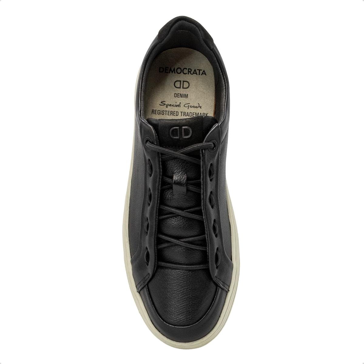 Tênis de Couro Democrata Masculino Bill 240902 Preto 3