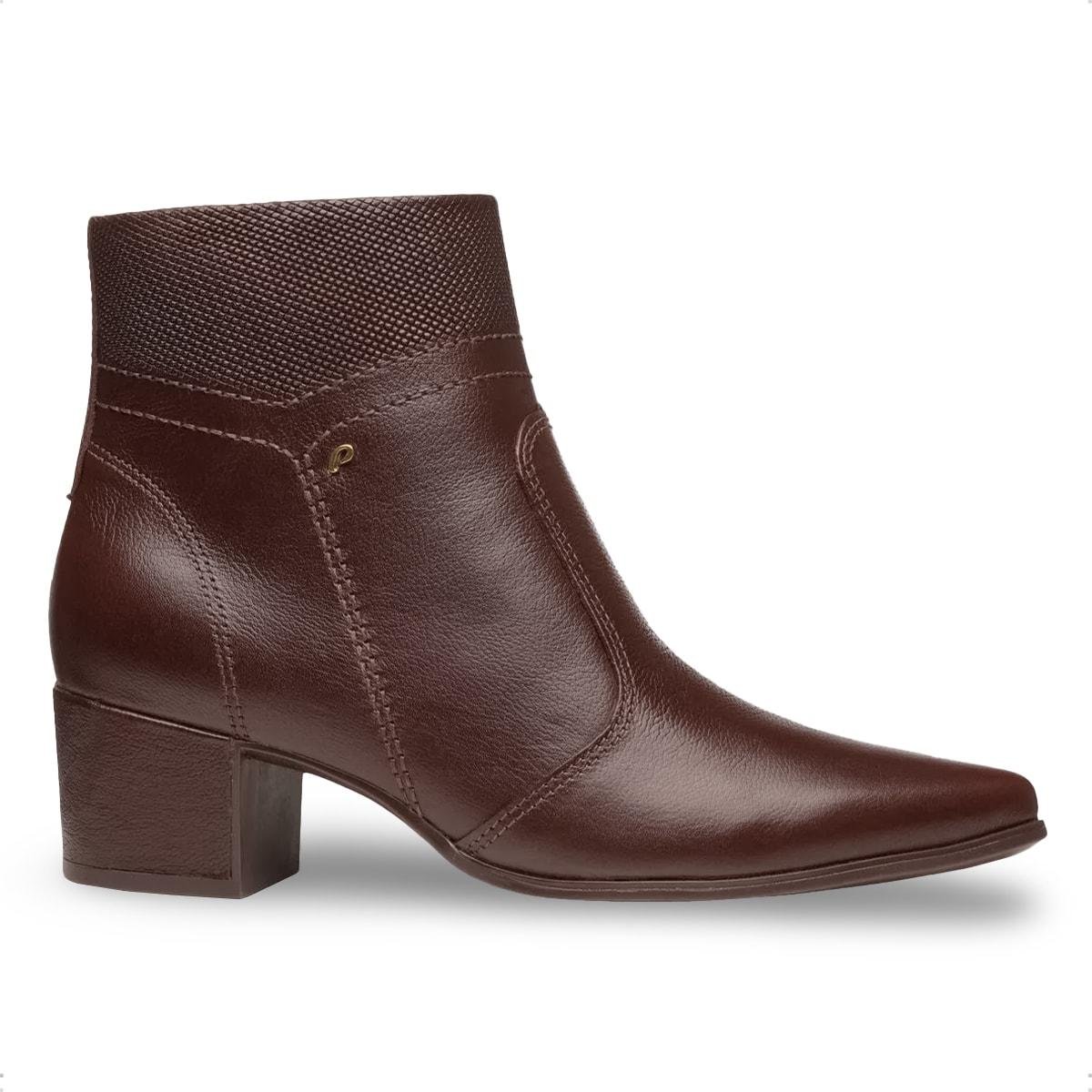 Bota Pegada Feminina Camille Casual em Couro 280906