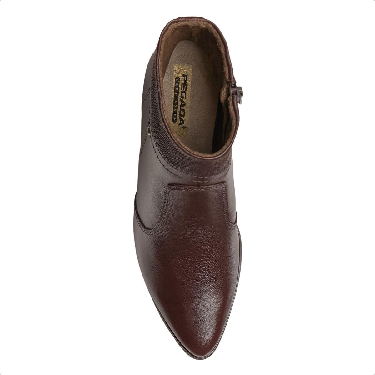 Bota Pegada Feminina Camille Casual em Couro 280906 Marrom 3