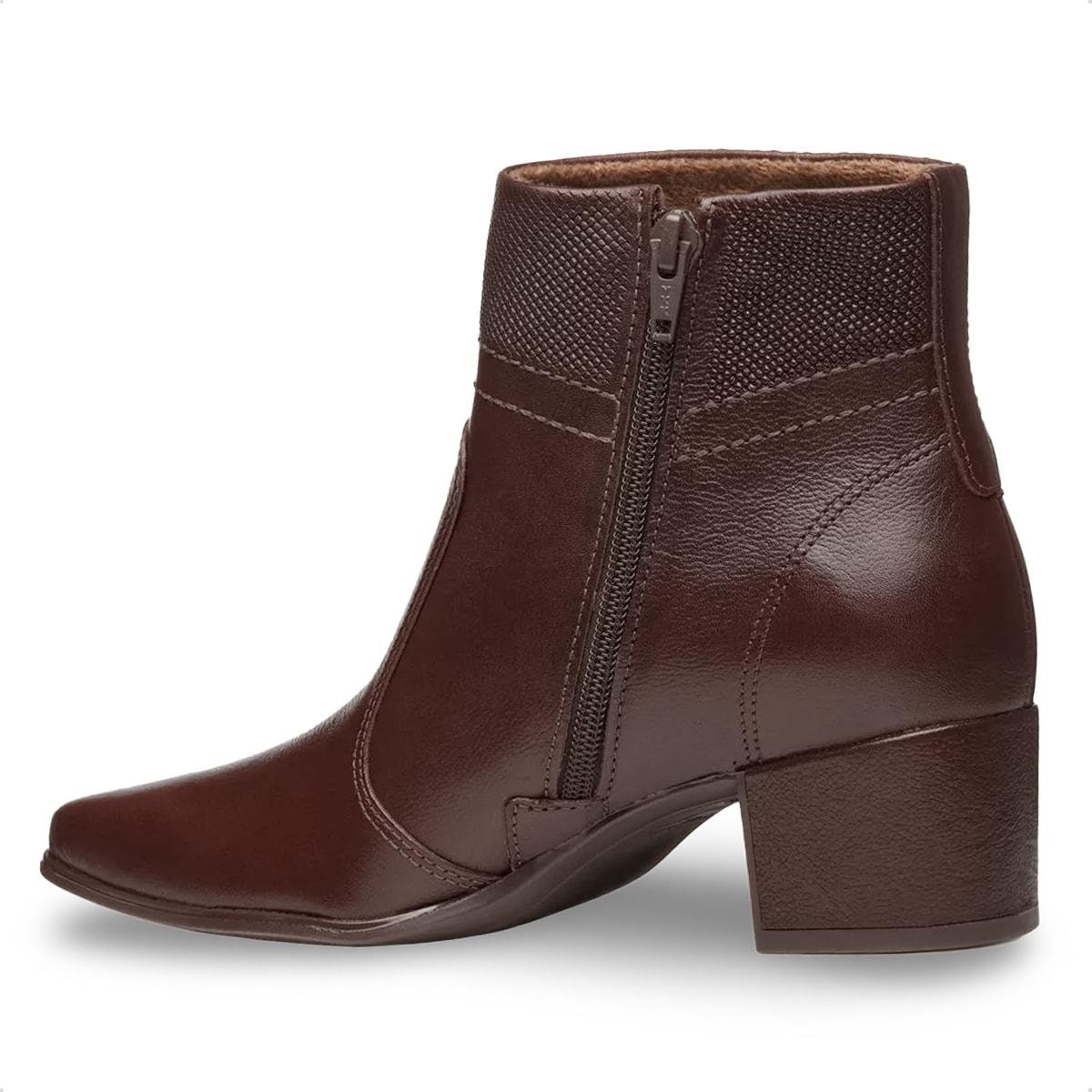 Bota Pegada Feminina Camille Casual em Couro 280906 Marrom 4