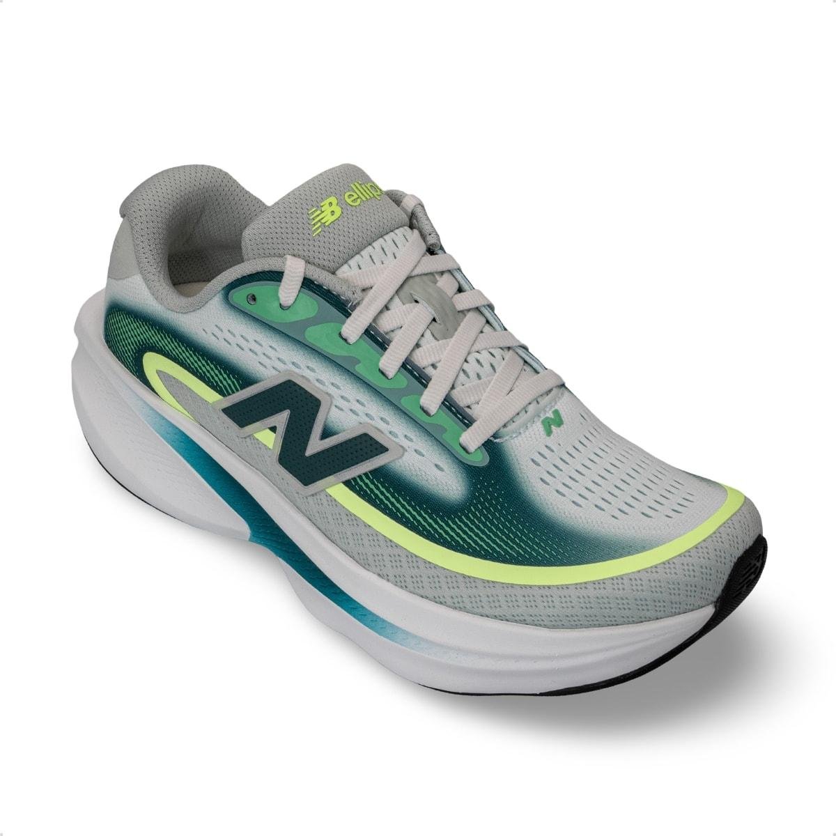 Tênis New Balance Feminino Fresh Foam Ellipse Corrida Cinza/Verde 2