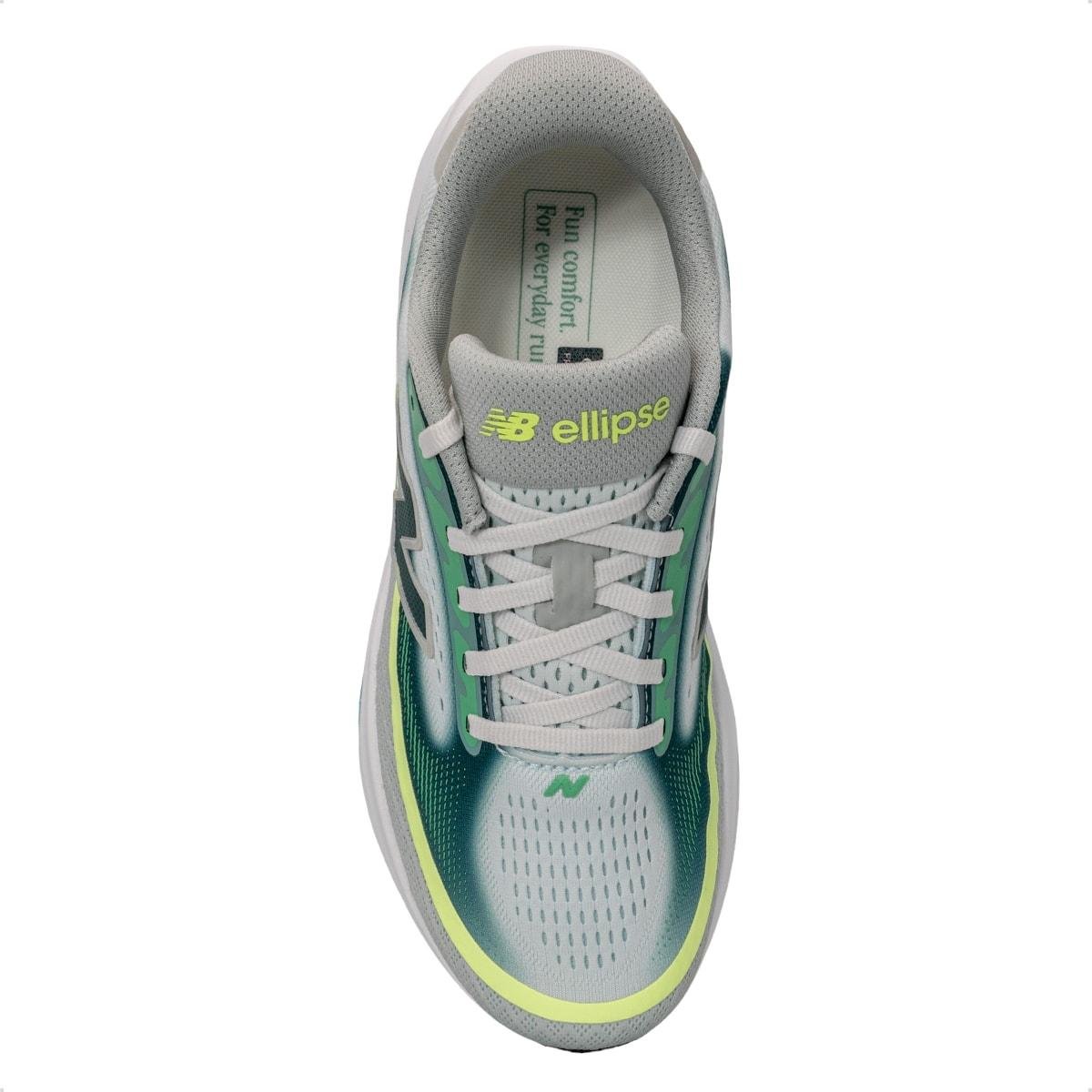 Tênis New Balance Feminino Fresh Foam Ellipse Corrida Cinza/Verde 3