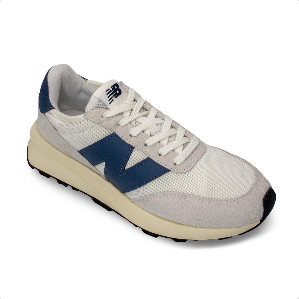 Tênis New Balance Unissex 370v1 Casual Cinza/Azul Marinho 2