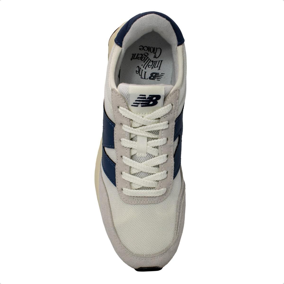 Tênis New Balance Unissex 370v1 Casual Cinza/Azul Marinho 3