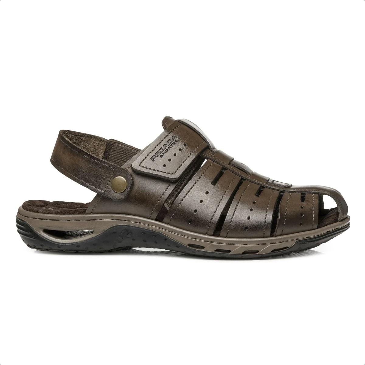 Sandália Pegada Masculina Em Couro 2 em 1 131676