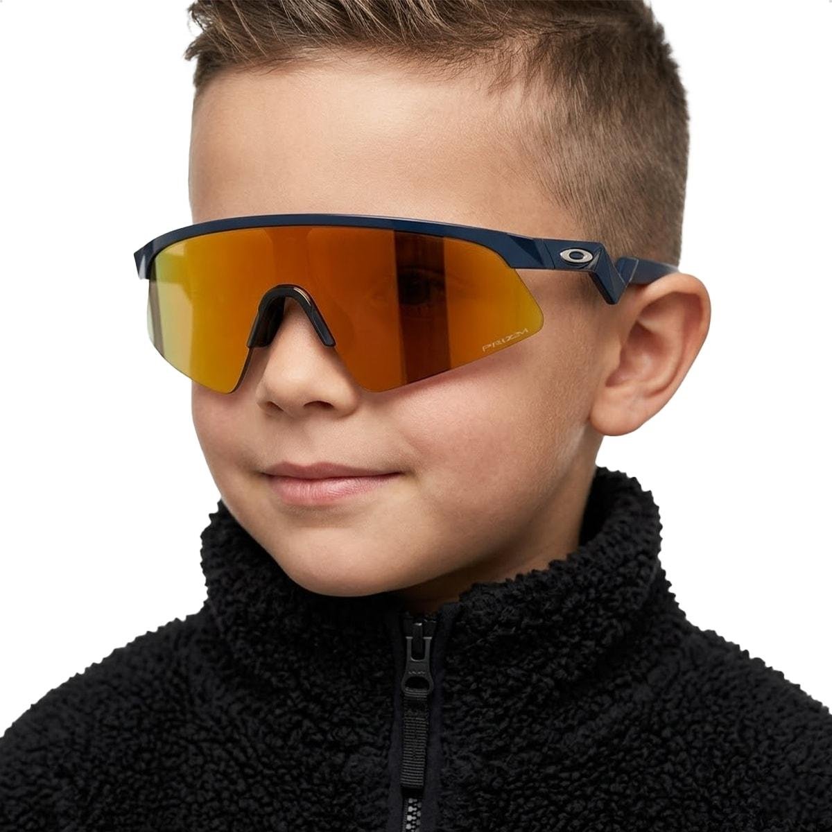 Óculos de Sol Oakley Infantil Resistor Sweep Prizm 24K Azul Marinho/Amarelo 3