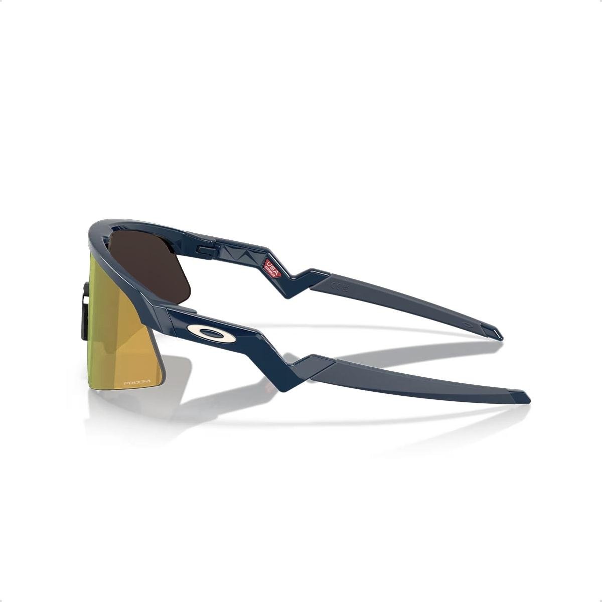 Óculos de Sol Oakley Infantil Resistor Sweep Prizm 24K Azul Marinho/Amarelo 4
