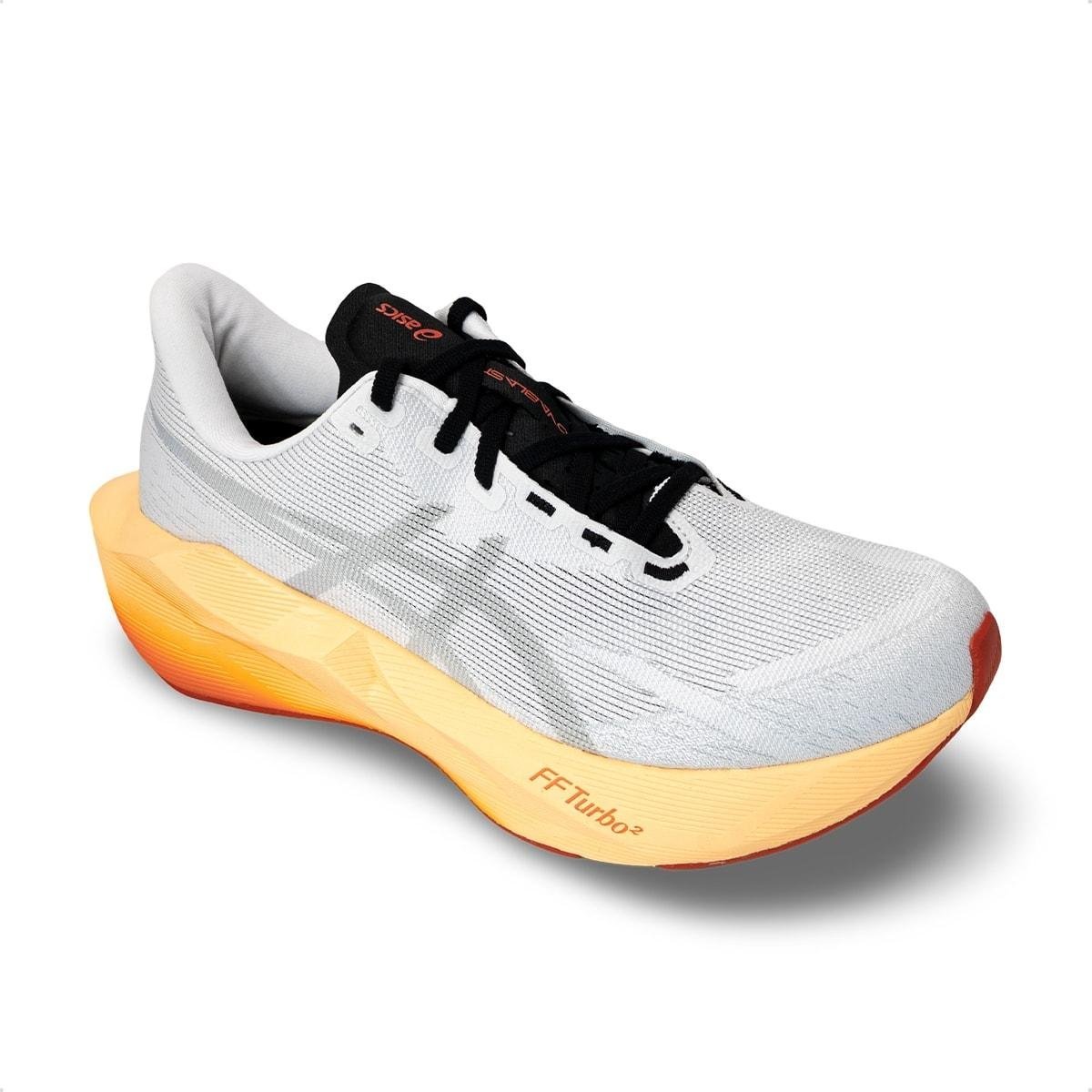 Tênis Asics Feminino Novablast 6 Corrida Cinza/Laranja 2