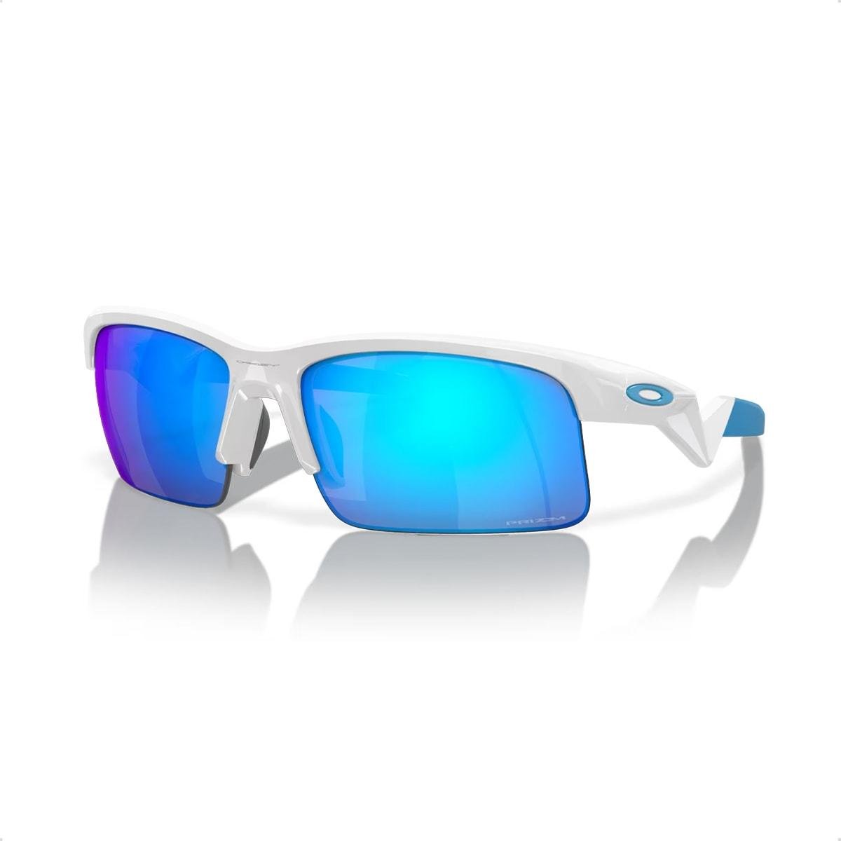 Óculos de Sol Oakley Infantil Capacitor Prizm Safira Branco/Azul 2