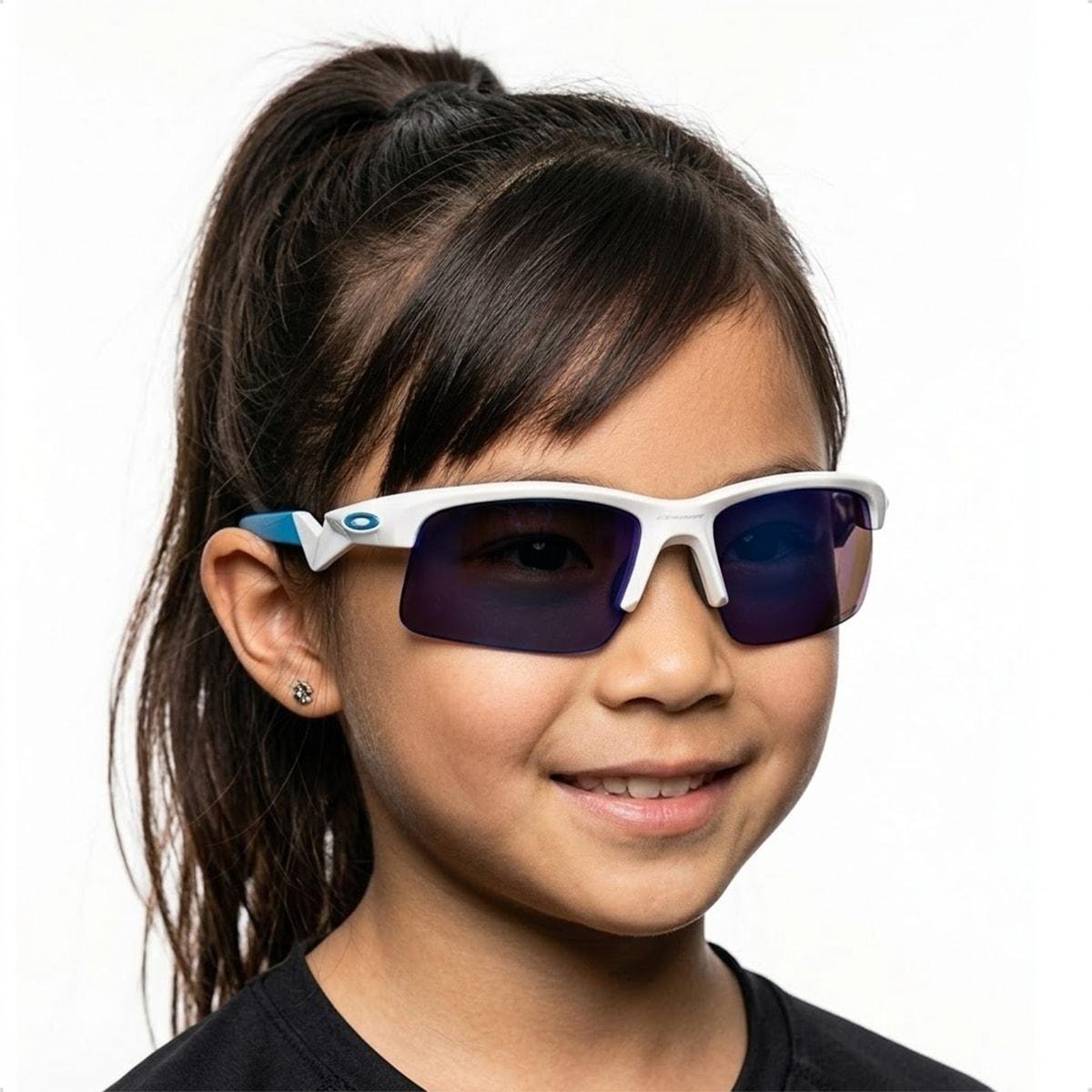 Óculos de Sol Oakley Infantil Capacitor Prizm Safira Branco/Azul 3
