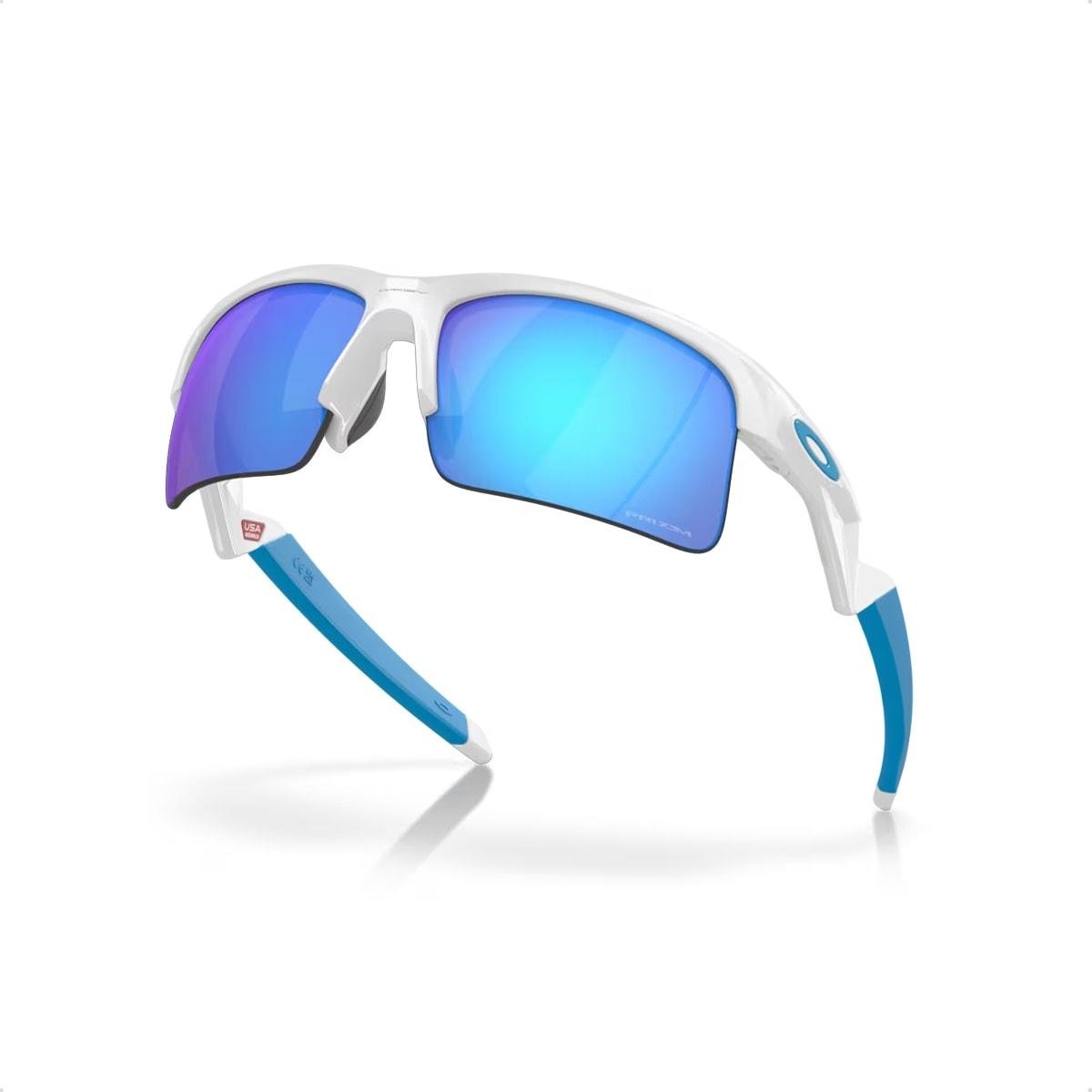 Óculos de Sol Oakley Infantil Capacitor Prizm Safira Branco/Azul 5