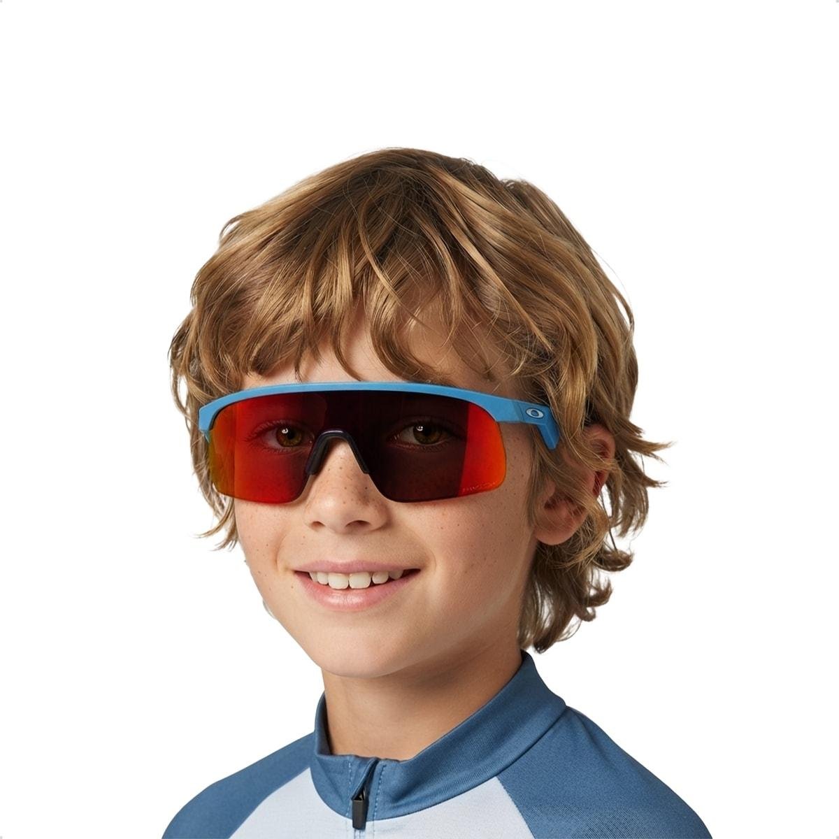 Óculos de Sol Oakley Infantil Resistor Prizm Ruby Ciclismo Azul 3